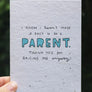 Mother's Father's day wildflower seed paper card